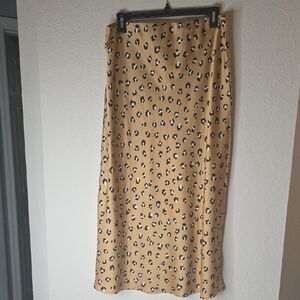 Leopard Print Midi Skirt